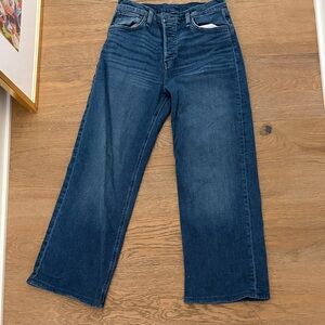 Hudson Wide-Leg Blue Denim Jeans